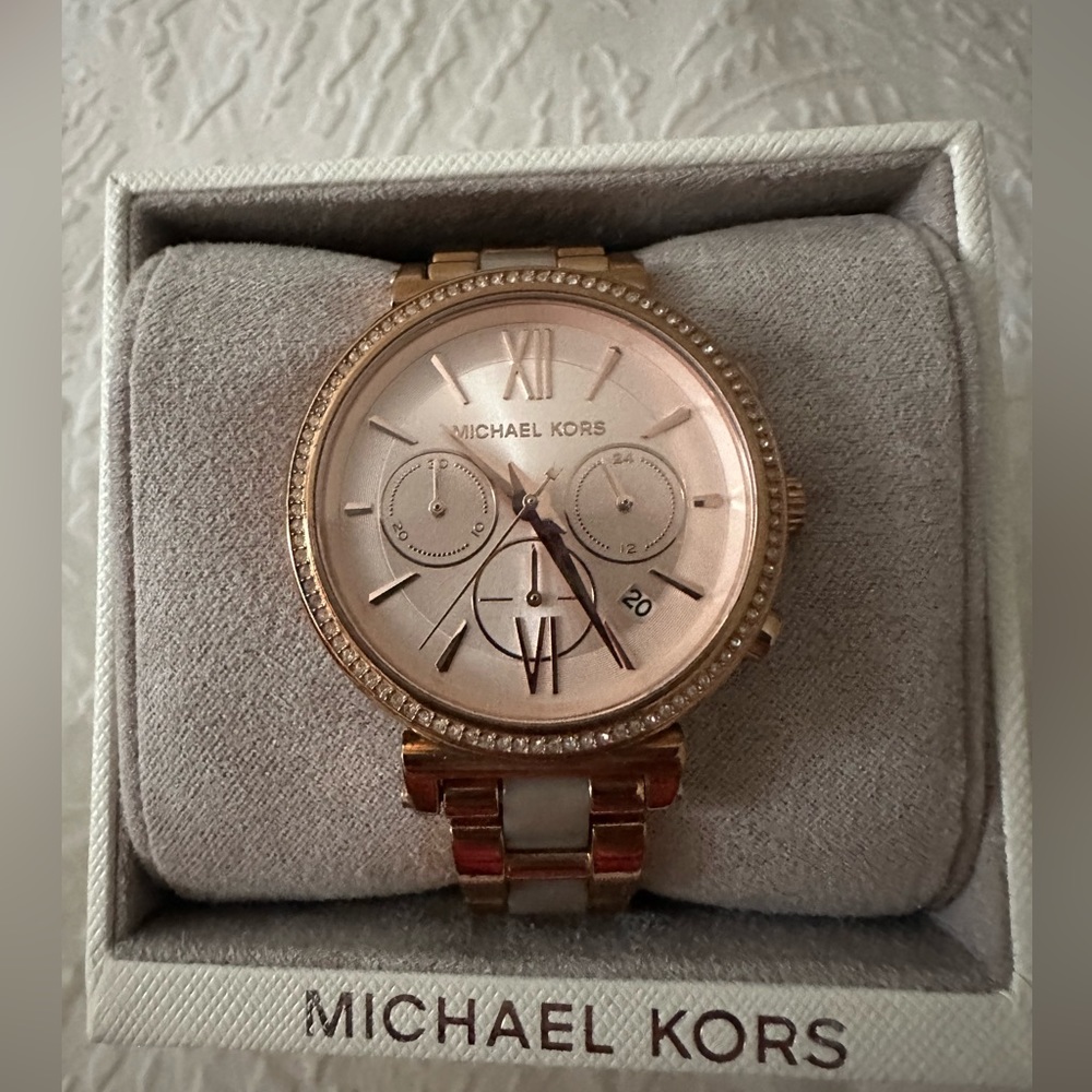 Micheal Kors two tone rose gold women's watch